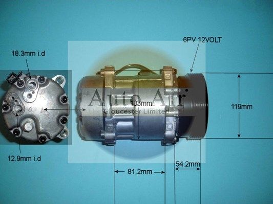 AUTO AIR 14-9699P Air Compressor A/C Air Conditioning Fits Audi A3 VW Bora