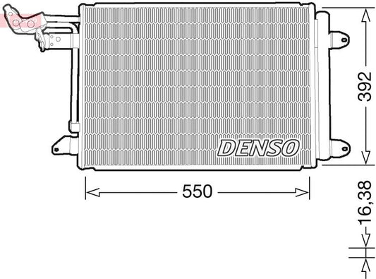 Air Conditioning Condenser Fits Audi A3 TT Seat Altea Skoda VW DENSO DCN32032