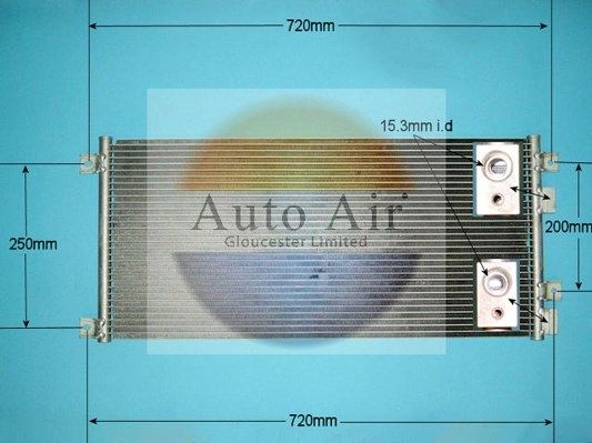 AUTO AIR 16-9918 Air Conditioning Condenser A/C Air Con Fits Iveco Daily