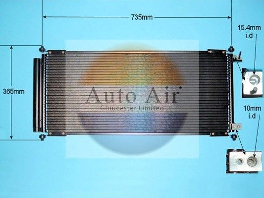 Auto Air 16-8898 A/C Air Con Condenser Air Conditioning Fits Honda Jazz