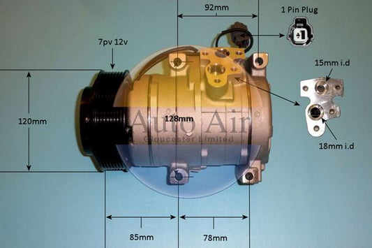 Auto Air 14-6210P A/C Compressor Air Conditioning Fits Honda Accord CR-V FR-V