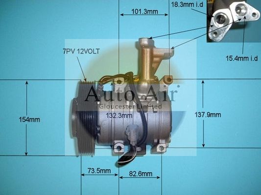 AUTO AIR 14-5344R Air Compressor A/C Air Conditioning Fits Toyota Avensis