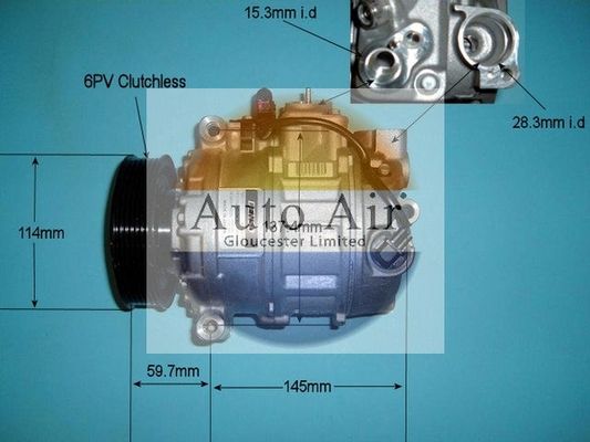 AUTO AIR 14-9652 Air Compressor A/C Air Conditioning Fits Audi Porsche VW