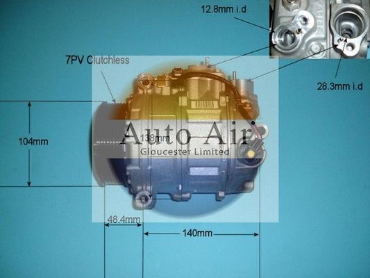 AUTO AIR 14-6204 Air Compressor A/C Air Con Air Conditioning Fits Mercedes-Benz