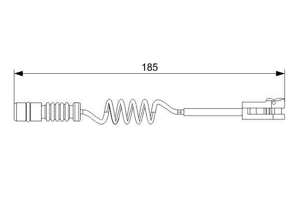 BOSCH 1987473007 Brake Pad Wear Warning Contact Front Fits Mercedes-Benz VW