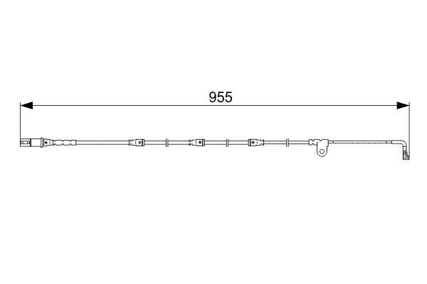 BOSCH 1987473028 Brake Pad Wear Warning Contact Front 955mm Length For BMW X5 X6