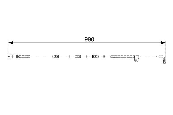 BOSCH 1987473049 Brake Pad Wear Warning Contact Front 990mm Length Fits BMW X6