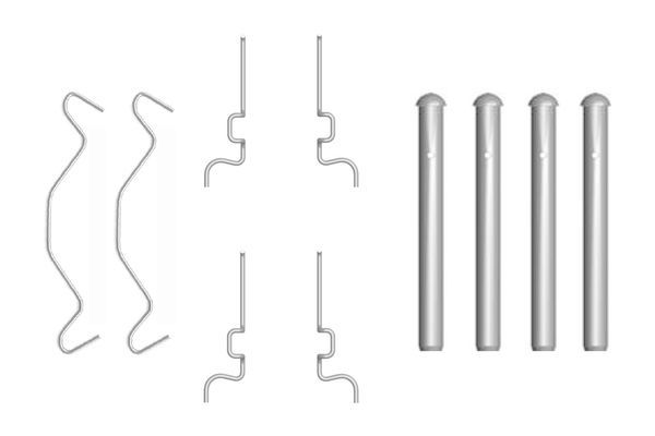 BOSCH 1987474313 Disc Brake Pad Accessory Kit Rear Fits Mitsubishi Toyota
