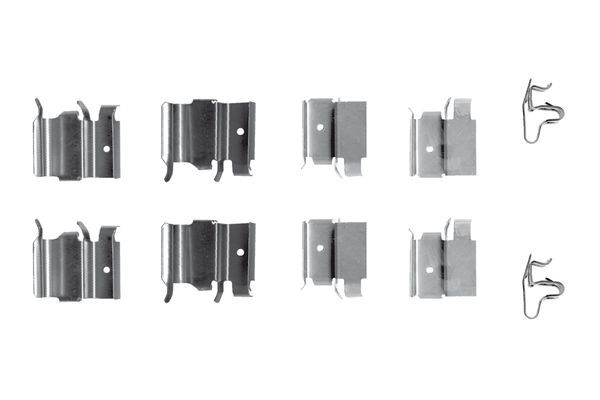 BOSCH 1987474321 Disc Brake Pad Accessory Kit Front Fits Mazda Mitsubishi Toyota