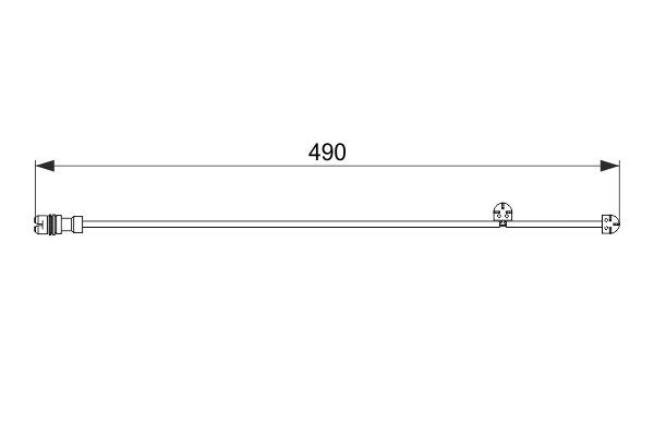 BOSCH 1987474560 Brake Pad Wear Warning Contact Rear 490mm Fits Porsche 911