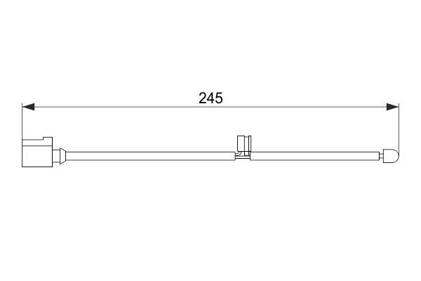 BOSCH 1987474563 Brake Pad Wear Warning Contact Rear For Audi Q7 Porsche Cayenne
