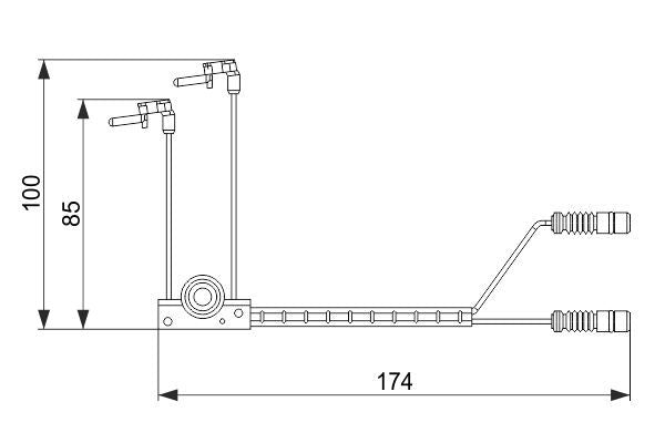 BOSCH 1987474584 Brake Pad Wear Warning Contact Front Fits Mercedes-Benz Puch