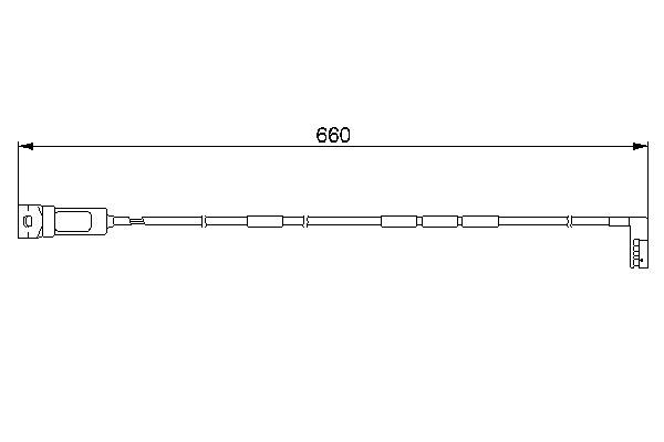BOSCH 1987474909 Brake Pad Wear Warning Contact Front Fits Opel Vauxhall
