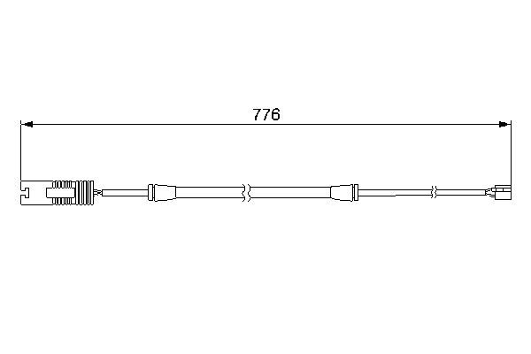 BOSCH 1987474925 Brake Pad Wear Warning Contact Front Fits BMW 3 Series Z3