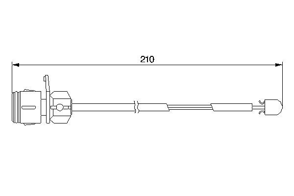 BOSCH 1987474938 Brake Pad Wear Warning Contact Front Fits Audi A6 V8 100