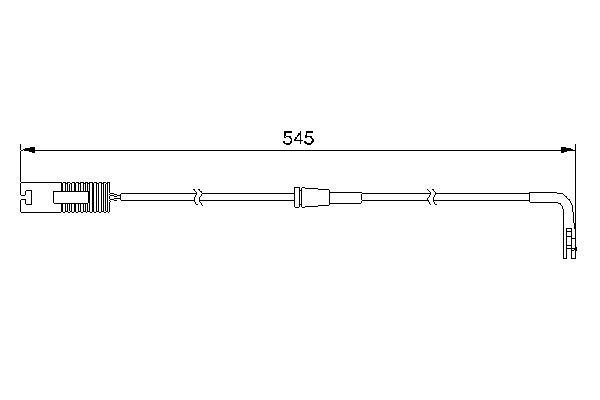 BOSCH 1987474940 Brake Pad Wear Warning Contact Rear 545mm Length For Alpina BMW