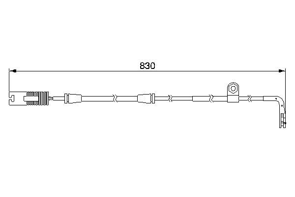 BOSCH 1987474958 Brake Pad Wear Warning Contact Front Fits BMW 5 Series