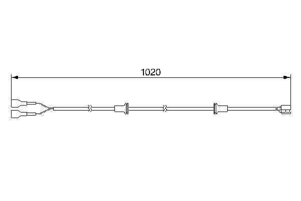 BOSCH 1987474976 Brake Pad Wear Warning Contact Front 1020mm Fits Porsche 928