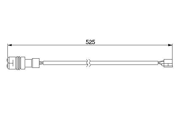 BOSCH 1987474979 Brake Pad Wear Warning Contact Rear 525mm Fits Porsche 928