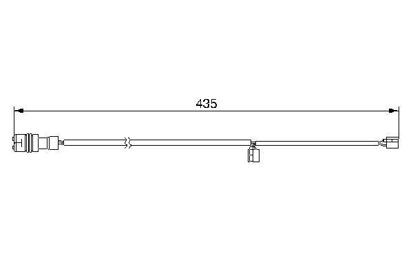 BOSCH 1987474992 Brake Pad Wear Warning Contact Rear 435mm Fits Porsche 911