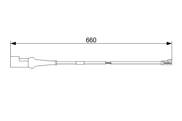 BOSCH 1987473575 Brake Pad Wear Warning Contact Rear 660mm Fits Ford Transit