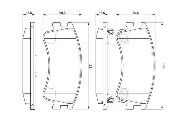 BOSCH 0986494079 Disc Brake Pad Set Front Low-Metallic Fits Mazda Mazda6