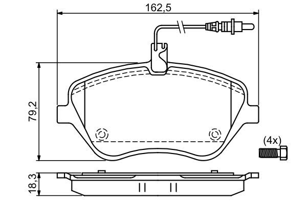 BOSCH 0986494098 Disc Brake Pad Set Front Fits Citroën C5 C6 Peugeot 407