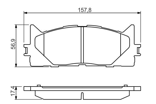 BOSCH 0986494430 Disc Brake Pad Set Front Low-Metallic For Lexus ES Toyota Camry