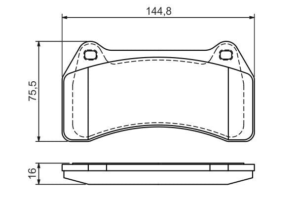 BOSCH 0986494448 Disc Brake Pad Set Front Low-Metallic Fits Jaguar S-Type XJ