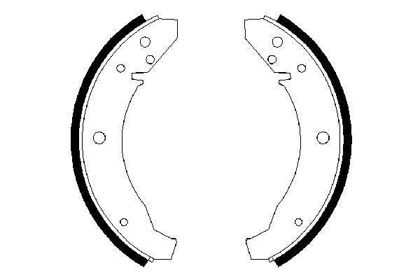 BOSCH 0986487099 Brake Shoe Set Rear Fits Porsche 924 VW Iltis Beetle K 70 181