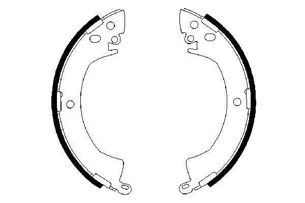 BOSCH 0986487207 Brake Shoe Set 52mm Width Braking System Fits MITSUBISHI