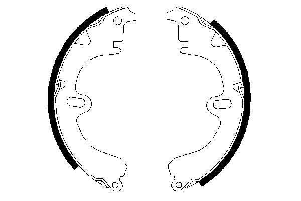 BOSCH 0986487277 Brake Shoe Set Rear 37mm Width Braking Fits Toyota Corolla
