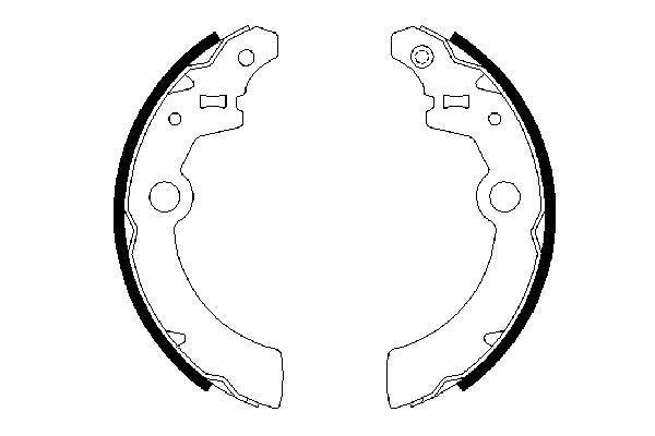 BOSCH 0986487676 Brake Shoe Set Rear 26mm Width Fits Suzuki Alto Ignis Wagon R+