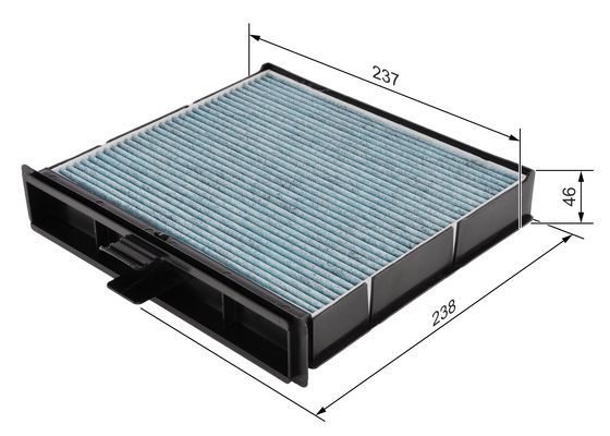 BOSCH 0986628527 Cabin Air Filter 238mm Length Fits Renault Scenic Grand Scenic