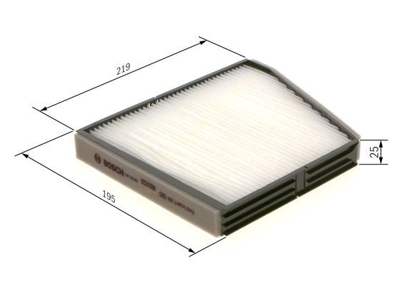 BOSCH 1987435054 Cabin Pollen Air Filter Interior 219mm Length For Daewoo Nubira