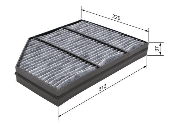 BOSCH 1987435576 Cabin Pollen Air Filter Interior 312mm Length For MERCEDES-BENZ
