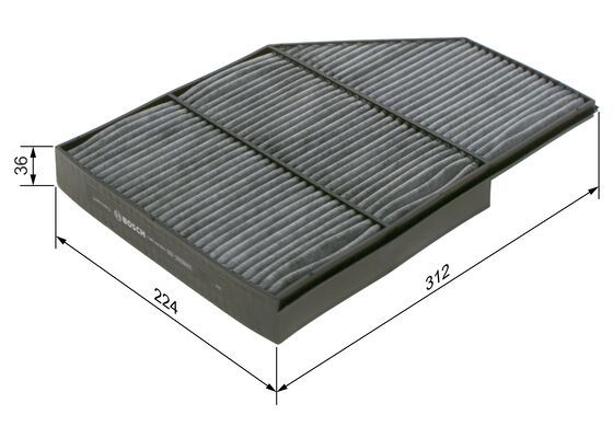 BOSCH 1987435603 Cabin Pollen Air Filter Interior 312mm Length For MERCEDES-BENZ