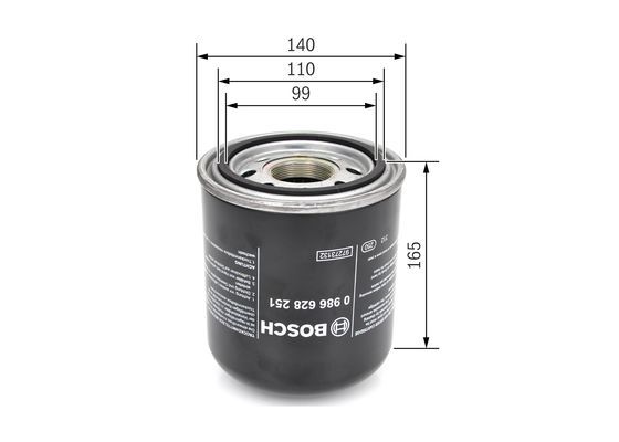 BOSCH 0986628251 Compressed-Air System Air Dryer Cartridge For MAN MERCEDES-BENZ