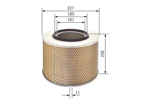BOSCH 1457429779 Air Filter Insert 258mm Height Fits MERCEDES-BENZ RENAULT