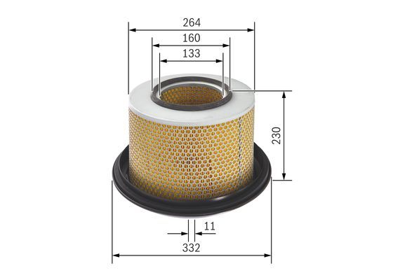 BOSCH 1457432192 Air Filter Fits MERCEDES-BENZ ATLAS WEYHAUSEN ATLAS COPCO