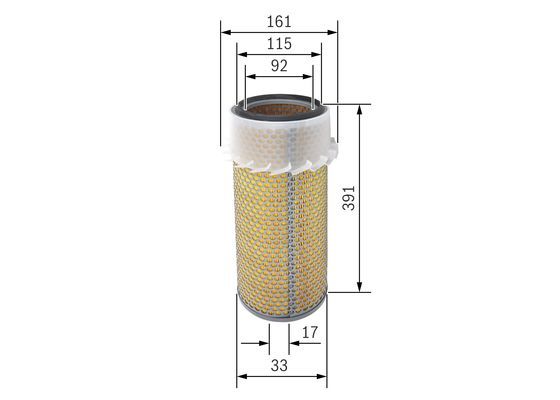 BOSCH 1457433201 Air Filter Fits DEMAG INGERSOLL-RAND KOMATSU RICHIER LOMBARDINI