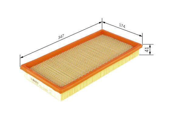BOSCH 1457433298 Air Filter Insert 40.5mm Height Fits Jeep Grand Cherokee