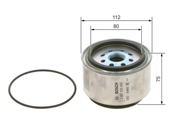 BOSCH 1457434450 Fuel Filter Fits Chrysler Tacuma Voyager Dodge Caravan