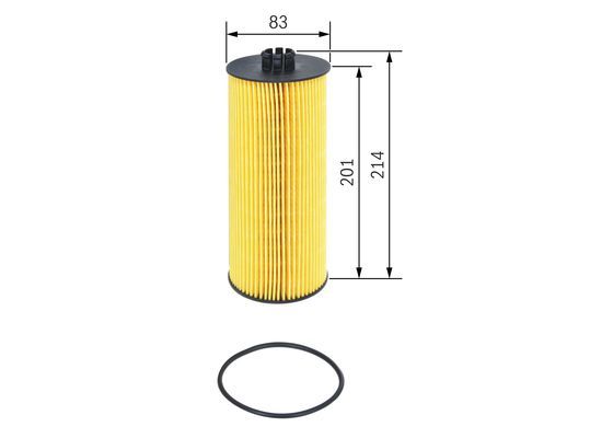 BOSCH 1457429107 Oil Filter 83mm Outer Diameter Fits MAN RENAULT DEUTZ-FAHR