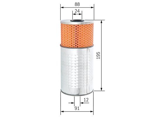 BOSCH 1457429267 Oil Filter 91mm Outer Diameter Fits Mercedes-Benz Puch