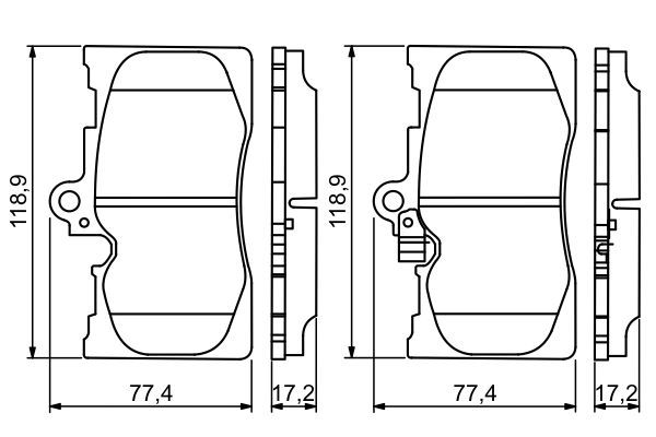 BOSCH 0986494252 Disc Brake Pad Set Front Low-Metallic Fits Lexus GS IS C RC