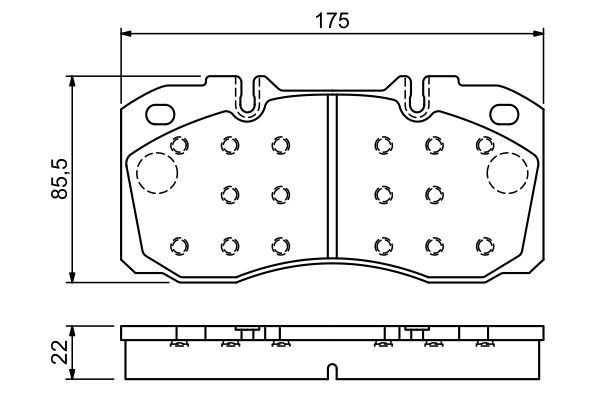 BOSCH 0986494257 Disc Brake Pad Set Front For Iveco Daily Daily Citys Daily Line