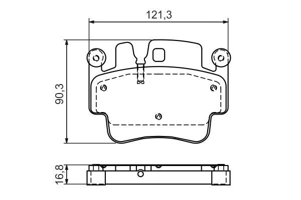 BOSCH 0986494281 Disc Brake Pad Set Front Low-Metallic Fits Porsche 911 Boxster