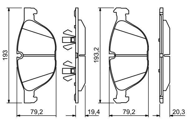 BOSCH 0986494307 Brake Pad Set For Disc Front Low-Metallic Fits BMW X5 X6
