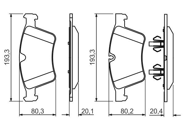BOSCH 0986494427 Disc Brake Pad Set Front Fits Mercedes GL-Class M-Class R-Class